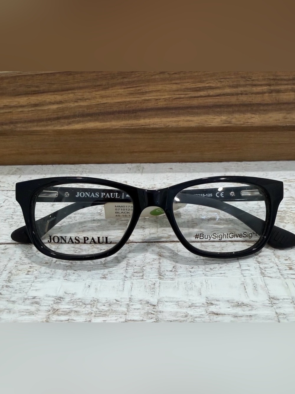 Jonas Paul Miles Maddie Kids Black Rectangular Eyeglass FRAMES 43-15-125 (NWT)